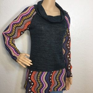 J Mode Cowl Neck Tunic Top